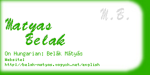 matyas belak business card